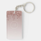 Porte-clés Parties scintillant à séchage rose vif QR Code Ent (Dos)