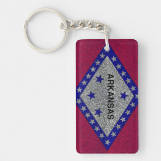 Porte-clés Parties scintillant Arkansas drapeau rectangle por