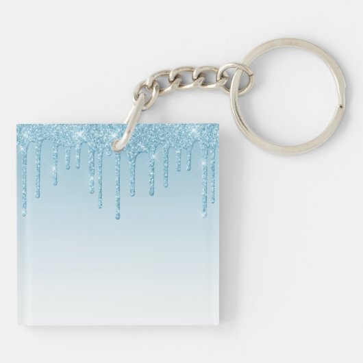 Porte-clés Parties scintillant Bleue Design Moderne Et Design (Dos)