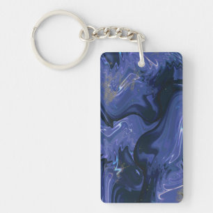 Porte-clés Parties scintillant bleue Galaxy Swirl Abstrait Mo