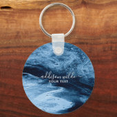 Porte-clés Parties scintillant Bleue Moderne Abstrait Personn (Recto)