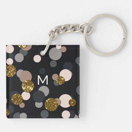 Porte-clés Parties scintillant Confetti Peach, Maple, Grey an (Dos)