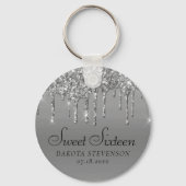 Porte-clés Parties scintillant d'argent en dépôt | Brillant D (Verso)