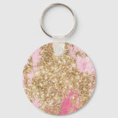 Porte-clés Parties scintillant d'or rose fille (Verso)