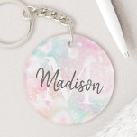 Porte-clés Parties scintillant glamour rose Joli Motif<br><div class="desc">Personnalisez facilement ce joli motif de parties scintillant de livre rose avec votre nom et/ou monogramme personnalisés.</div>