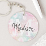 Porte-clés Parties scintillant glamour rose Joli Motif<br><div class="desc">Personnalisez facilement ce joli motif de parties scintillant de livre rose avec votre nom et/ou monogramme personnalisés.</div>