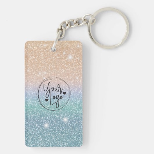 Porte-clés Parties scintillant Holographique Code QR Logo Ent (Dos)