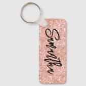 Porte-clés Parties scintillant or Rose brillant de luxe (Recto)