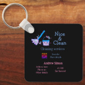 Porte-clés Parties scintillant rose bleue nettoyant pop ajout (Recto)