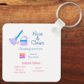 Porte-clés Parties scintillant rose bleue nettoyant pop ajout (Verso)