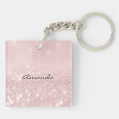 Porte-clés Parties scintillant rose Grey Lashes de maquillage (Dos)