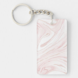 Porte-clés Parties scintillant rose moderne marbre