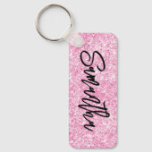 Porte-clés Parties scintillant rose pâle et luxueuse (Recto)