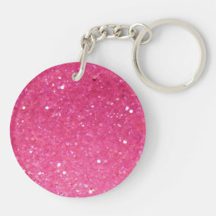 Porte-clés Parties scintillant rose vif