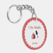 Porte-clés Parties scintillant rouge de la technologie des on (Devant gauche)