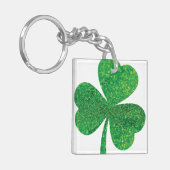 Porte-clés Parties scintillant Shamrock Porte - clé acrylique (Devant gauche)