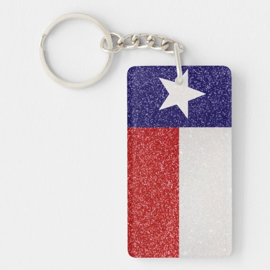 Porte-clés Parties scintillant Texas indicateur rectangle por (Devant)
