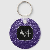 Porte-clés Parties scintillant violet foncé ultra violet scin (Recto)