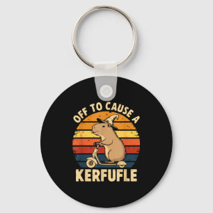 Porte-clés Partir pour causer une pagaille drôle de capybara