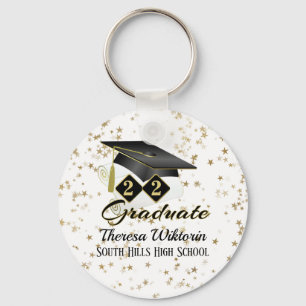 Porte-clés Partition de graduation personnalisée Black Gold