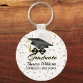 Porte-clés Partition de graduation personnalisée Black Gold (Recto)