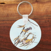 Porte-clés Paruline orangée jaune d'Audubon Pair Bu (Recto)