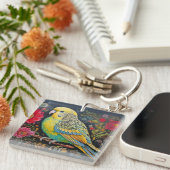 Porte-clés Parure d'art populaire avec fleurs (Devant Droit)