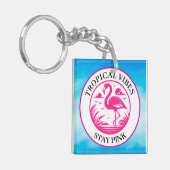 Porte-clés Parure de cercle d'été Flamant Rose-68730 (Devant gauche)
