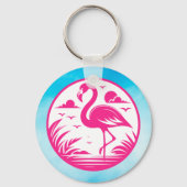 Porte-clés Parure de flamant rose d'été-68730 (Verso)