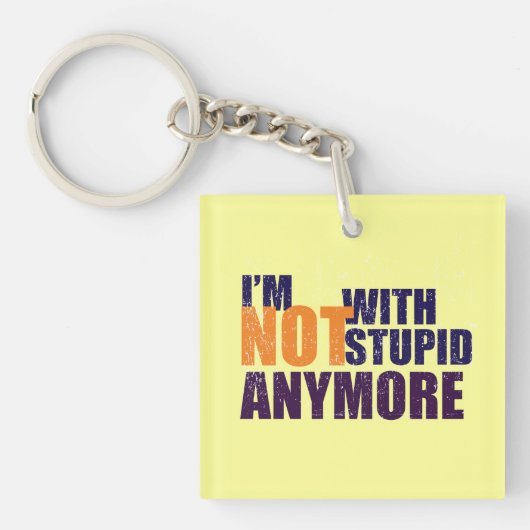Porte-clés Pas avec un Porte - clé acrylique stupide (Devant)