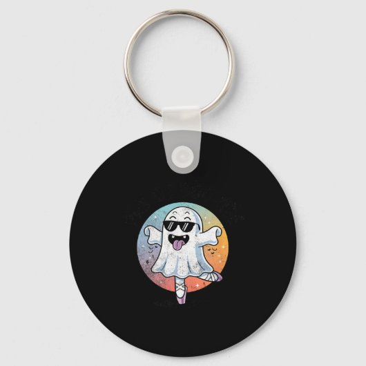 Porte-clés Pas De Boo Ree Funny Ghost Danse Ballet Halloween (Recto)