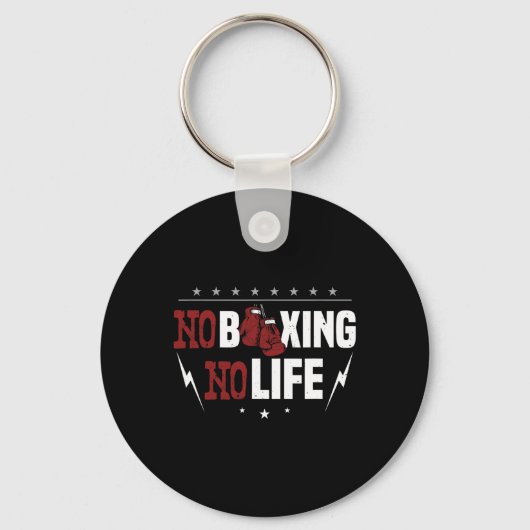 Porte-clés Pas De Boxe Pas De Vie Pour Un Boxer (Recto)