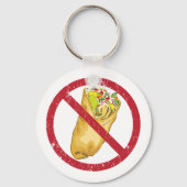 Porte-clés Pas de burritos autorisés Signer Interdiction alim (Recto)