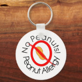 Porte-clés Pas de cacahuètes ! Allergie des arachides (Recto)