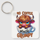 Porte-clés Pas de café beaucoup grincheux (Recto)
