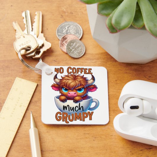 Porte-clés Pas de café beaucoup grincheux (Bureau)