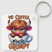 Porte-clés Pas de café beaucoup grincheux (Dos)