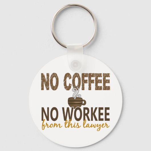 Porte-clés Pas de café Pas d'avocat (Recto)