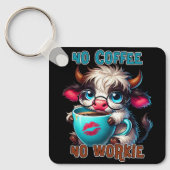 Porte-clés Pas de café, pas de travail  (Recto)