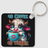 Porte-clés Pas de café, pas de travail  (Dos)