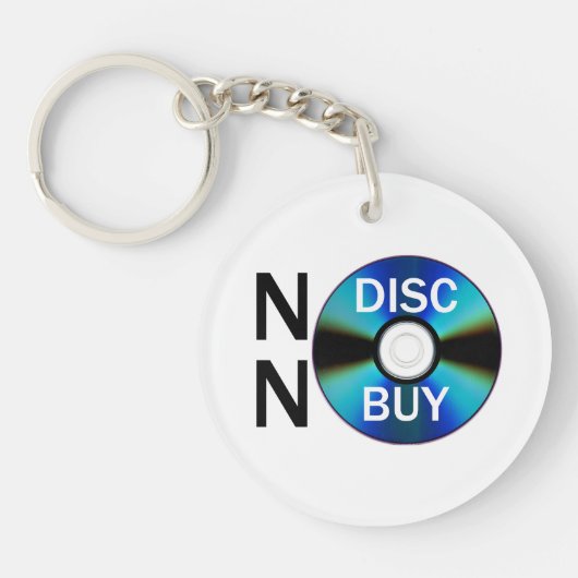 Porte-clés Pas de disque, pas d'achat (Devant)
