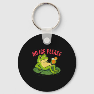 Porte-clés Pas de glace s'il vous plaît drôle grenouille peu