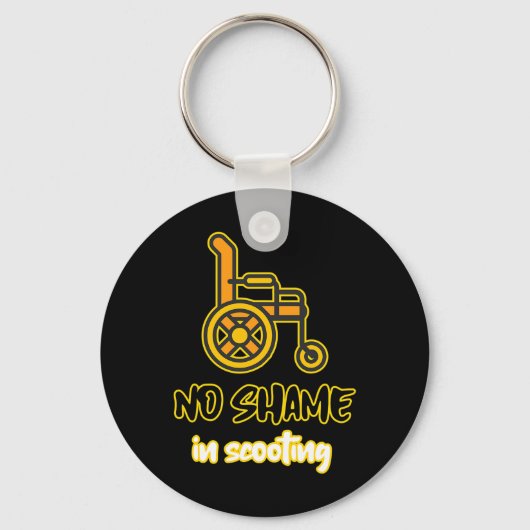 Porte-clés pas de honte en scooter personne avec handicap fau (Recto)
