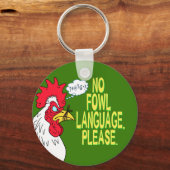 Porte-clés Pas de langue Fowl (Recto)