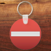 Porte-clés Pas de panneau routier d'entrée (Recto)