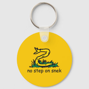 Porte-clés Pas de pas sur les mèmes de serpent Gadsden parodi