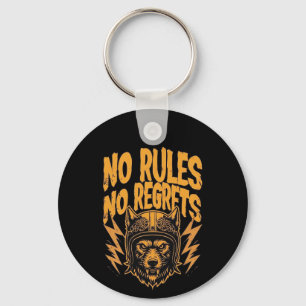 Porte-clés Pas de règlement Pas de Regrets - Wolf Biker Graph