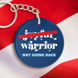 Porte-clés Pas de retour guerrier Type USA Drapeau Coeur Mari<br><div class="desc">Plus de "Joyful Warrior". Ne retourne pas. Pas mon président. Prenez position et soutenez la démocratie et vos compatriotes avec ce porte - clé acrylique graphique et patriotique. La typographie de calligraphie blanche, un bar rouge "non" et un coeur rustique du drapeau américain en bois recouvrent un arrière - plan...</div>