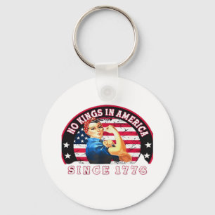 Porte-clés Pas de rois en Amérique depuis 1776 Drapeau USA Sa