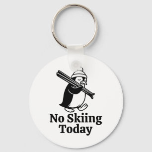 Porte-clés Pas De Ski Aujourd'Hui Drôle Pingouin Triste Humou